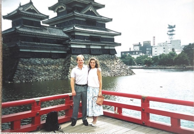 Tim and Kim at Matsumoto Castle